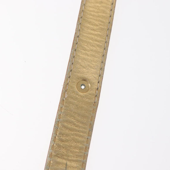 CELINE Belt Leather 66.9"" Gold Auth 160949