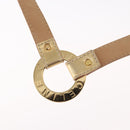 CELINE Belt Leather 66.9"" Gold Auth 160949-12