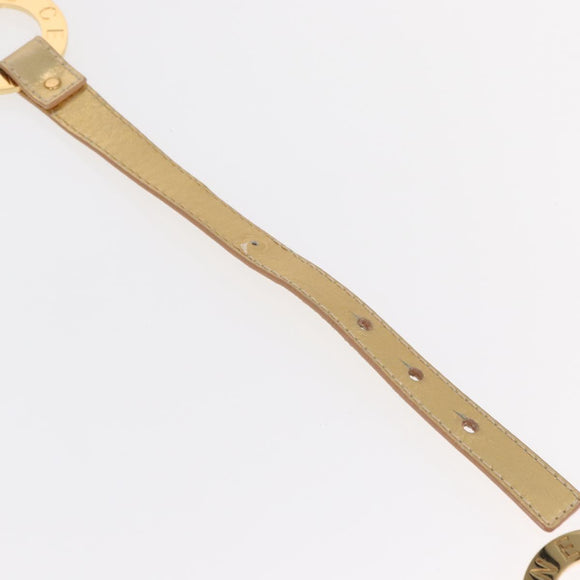 CELINE Belt Leather 66.9"" Gold Auth 160949