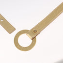 CELINE Belt Leather 66.9"" Gold Auth 160949-2