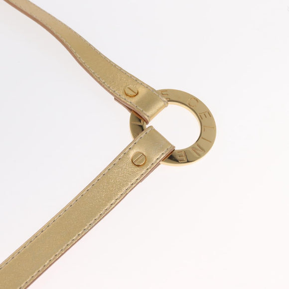 CELINE Belt Leather 66.9"" Gold Auth 160949