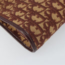 Christian Dior Trotter Canvas Shoulder Bag Red Gold Auth 160953-16