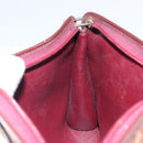 Christian Dior Trotter Canvas Shoulder Bag Red Gold Auth 160953-19