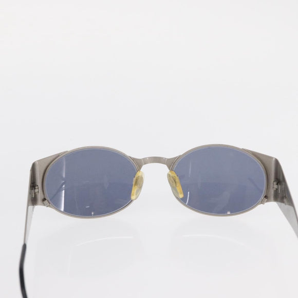 CHANEL Sunglasses metal Silver CC Auth 160956