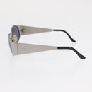 CHANEL Sunglasses metal Silver CC Auth 160956-6