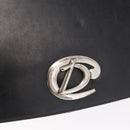 Christian Dior Hand Bag Calf Skin 2way Black Silver Auth 160958-18