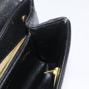 Christian Dior Hand Bag Calf Skin 2way Black Silver Auth 160958-21