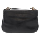 Christian Dior Hand Bag Calf Skin 2way Black Silver Auth 160958-2