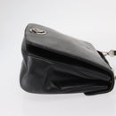 Christian Dior Hand Bag Calf Skin 2way Black Silver Auth 160958-3