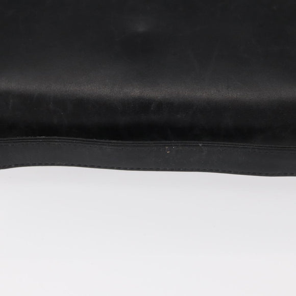 Christian Dior Hand Bag Calf Skin 2way Black Silver Auth 160958