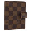 LOUIS VUITTON Damier Ebene Agenda Mini Day Planner Cover R20705 LV Auth 160960-1