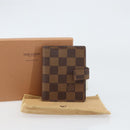 LOUIS VUITTON Damier Ebene Agenda Mini Day Planner Cover R20705 LV Auth 160960-21