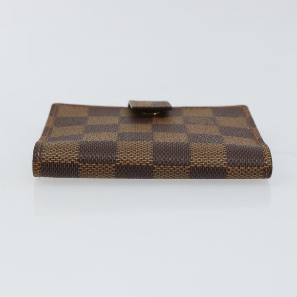 LOUIS VUITTON Damier Ebene Agenda Mini Day Planner Cover R20705 LV Auth 160960