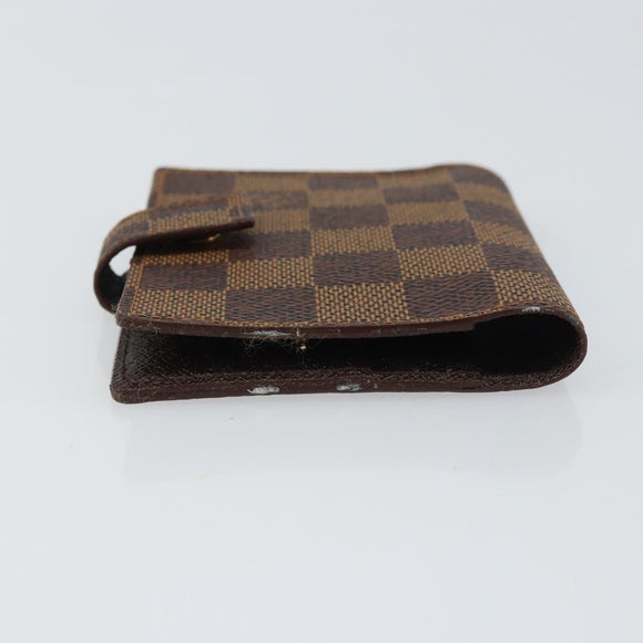 LOUIS VUITTON Damier Ebene Agenda Mini Day Planner Cover R20705 LV Auth 160960