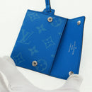 LOUIS VUITTON Monogram Pockets On Strap Card Case Blue M83154 LV Auth 160962M-10