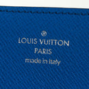 LOUIS VUITTON Monogram Pockets On Strap Card Case Blue M83154 LV Auth 160962M-15