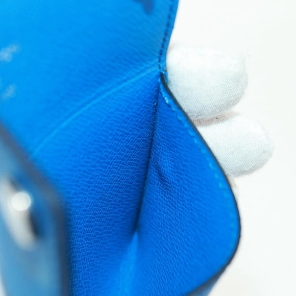 LOUIS VUITTON Monogram Pockets On Strap Card Case Blue M83154 LV Auth 160962M