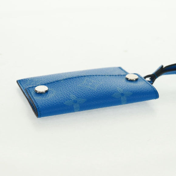 LOUIS VUITTON Monogram Pockets On Strap Card Case Blue M83154 LV Auth 160962M