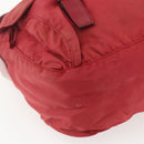 PRADA Shoulder Bag Nylon Red Silver Auth 160963-16