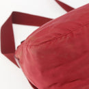 PRADA Shoulder Bag Nylon Red Silver Auth 160963-8