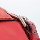 PRADA Shoulder Bag Nylon Red Silver Auth 160963-9