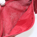 PRADA Shoulder Bag Nylon Red Silver Auth 160963-11