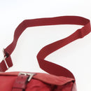 PRADA Shoulder Bag Nylon Red Silver Auth 160963-14