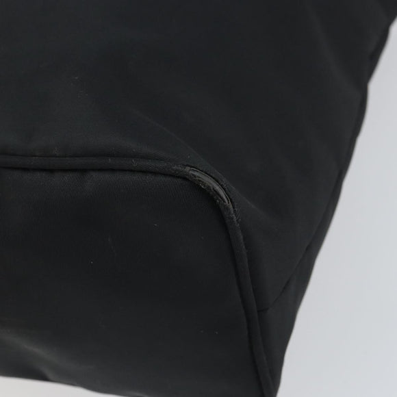 FENDI Tote Bag Nylon Black Silver Auth 160965