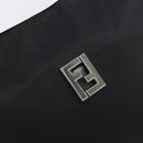 FENDI Tote Bag Nylon Black Silver Auth 160965-17
