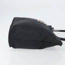 FENDI Tote Bag Nylon Black Silver Auth 160965-3