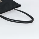 FENDI Tote Bag Nylon Black Silver Auth 160965-7