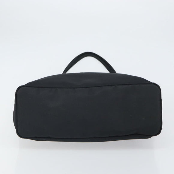 FENDI Tote Bag Nylon Black Silver Auth 160965