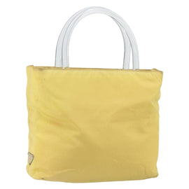 PRADA Hand Bag Nylon Yellow Auth 160966