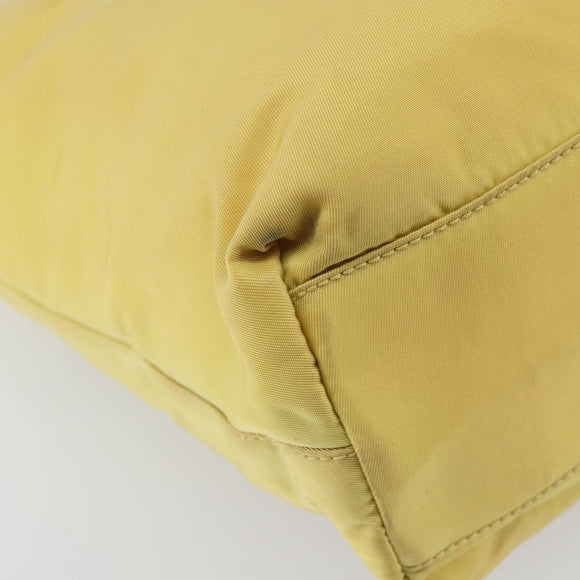 PRADA Hand Bag Nylon Yellow Auth 160966