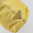 PRADA Hand Bag Nylon Yellow Auth 160966-17