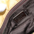 PRADA Hand Bag Nylon Yellow Auth 160966-18