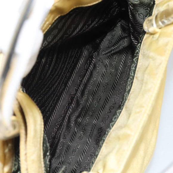 PRADA Hand Bag Nylon Yellow Auth 160966
