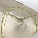 LOEWE Mini Boston Bag Leather Gold Auth 160969-9