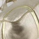 LOEWE Mini Boston Bag Leather Gold Auth 160969-16