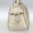 LOEWE Mini Boston Bag Leather Gold Auth 160969-4