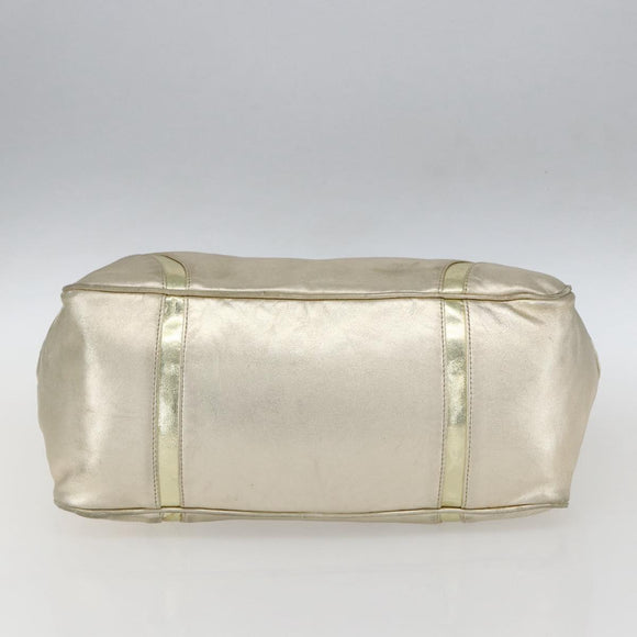 LOEWE Mini Boston Bag Leather Gold Auth 160969