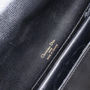 Christian Dior Shoulder Bag Leather Black Gold Auth 160970-18