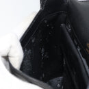 Christian Dior Shoulder Bag Leather Black Gold Auth 160970-20