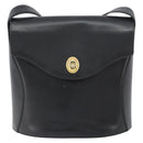 Christian Dior Shoulder Bag Leather Black Gold Auth 160970-13