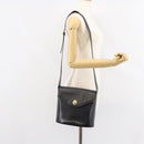 Christian Dior Shoulder Bag Leather Black Gold Auth 160970-22