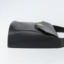 Christian Dior Shoulder Bag Leather Black Gold Auth 160970-3