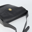 Christian Dior Shoulder Bag Leather Black Gold Auth 160970-6