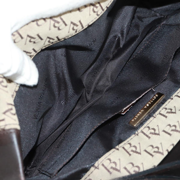 BOTTEGA VENETA Shoulder Bag Canvas Beige Gold Auth 160980