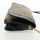 BOTTEGA VENETA Shoulder Bag Canvas Beige Gold Auth 160980-5