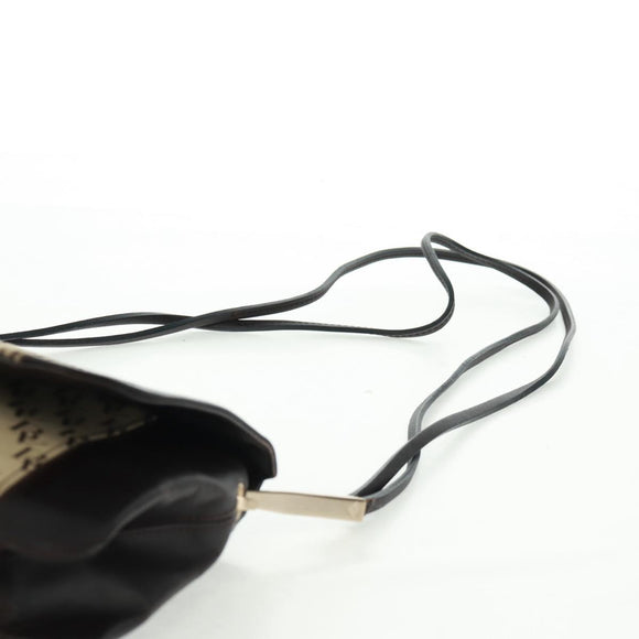 BOTTEGA VENETA Shoulder Bag Canvas Beige Gold Auth 160980